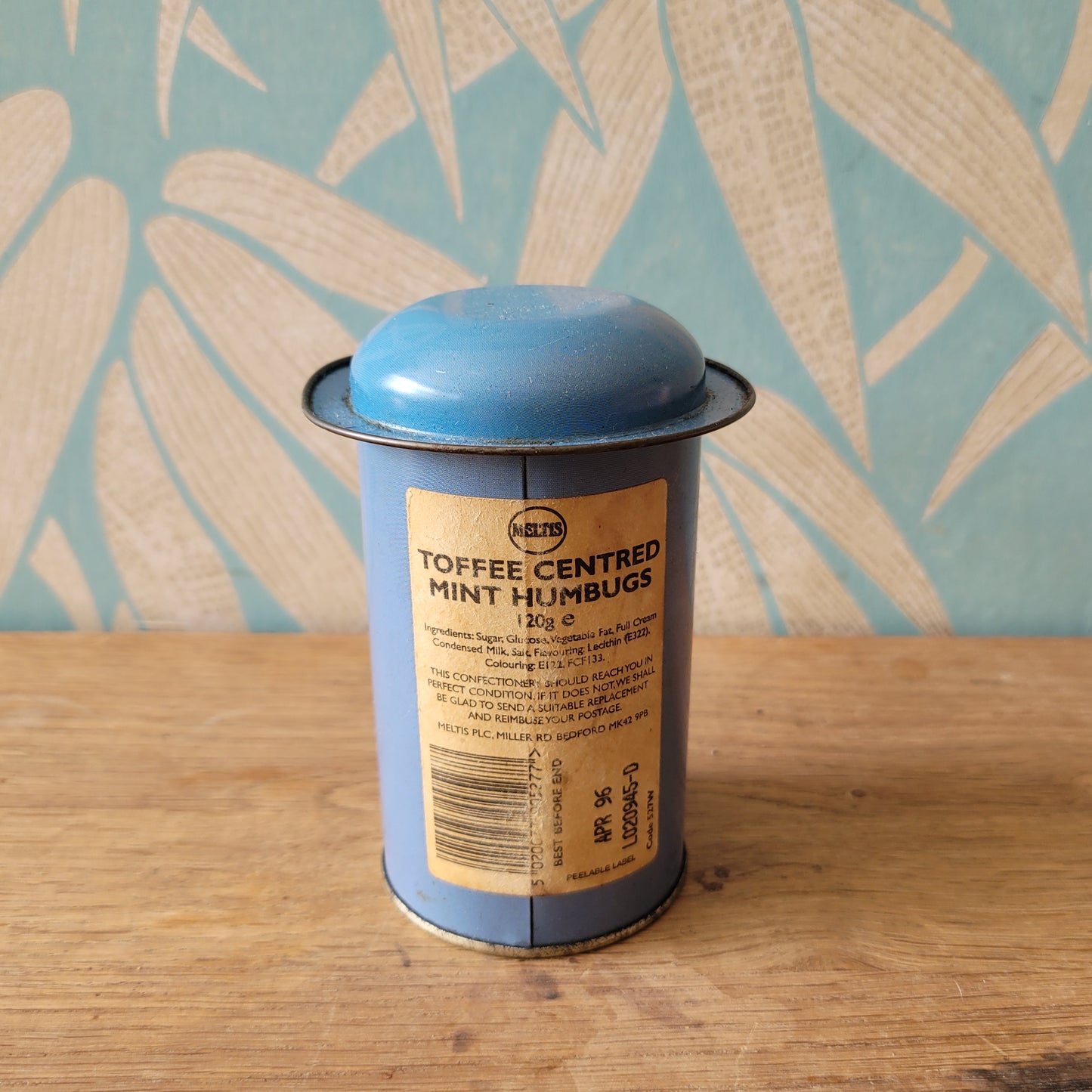 1996 Meltis 'WW2 pilot' character small toffee tin