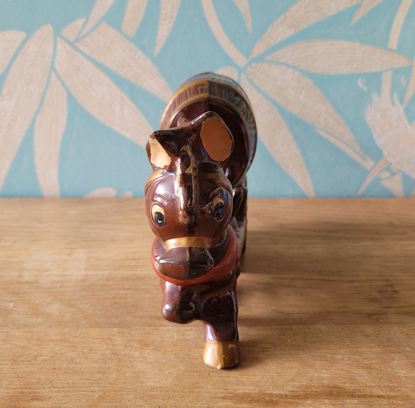 Vintage Japanware ceramic donkey and cart liquor bottle/decanter