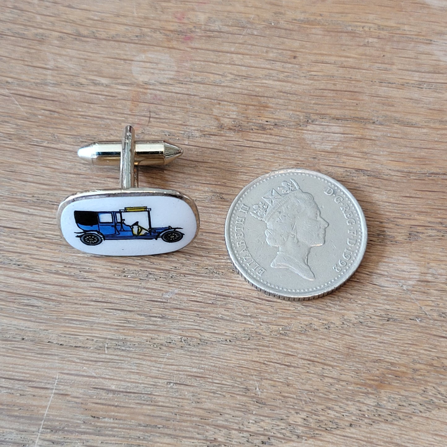 1960s Vauxhall 1909 novelty cufflinks with presentation case