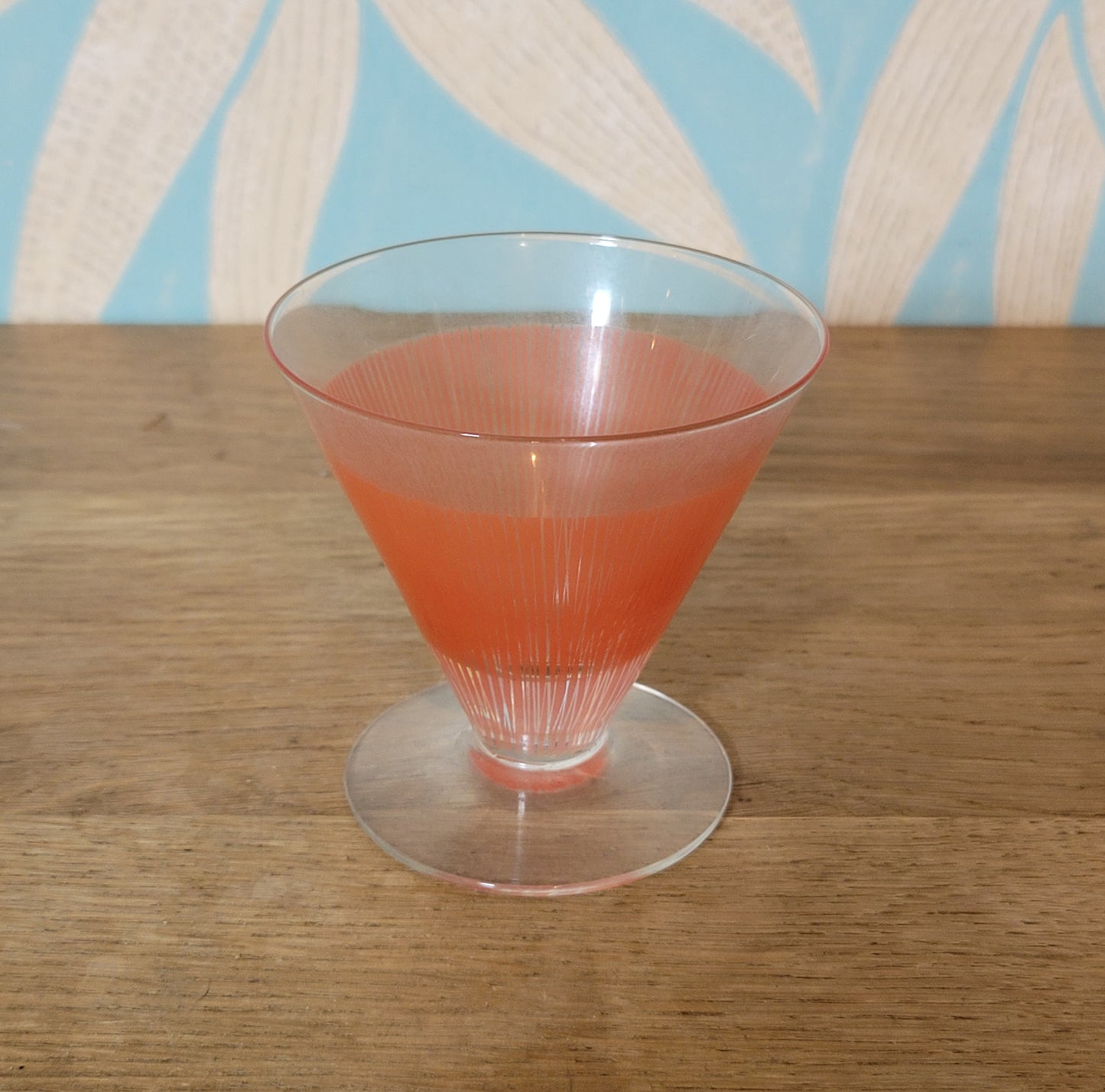 Set of 4 rare 1950s assorted colour 'Party' cocktail glasses by Bengt Orup for Johansfors, Sweden