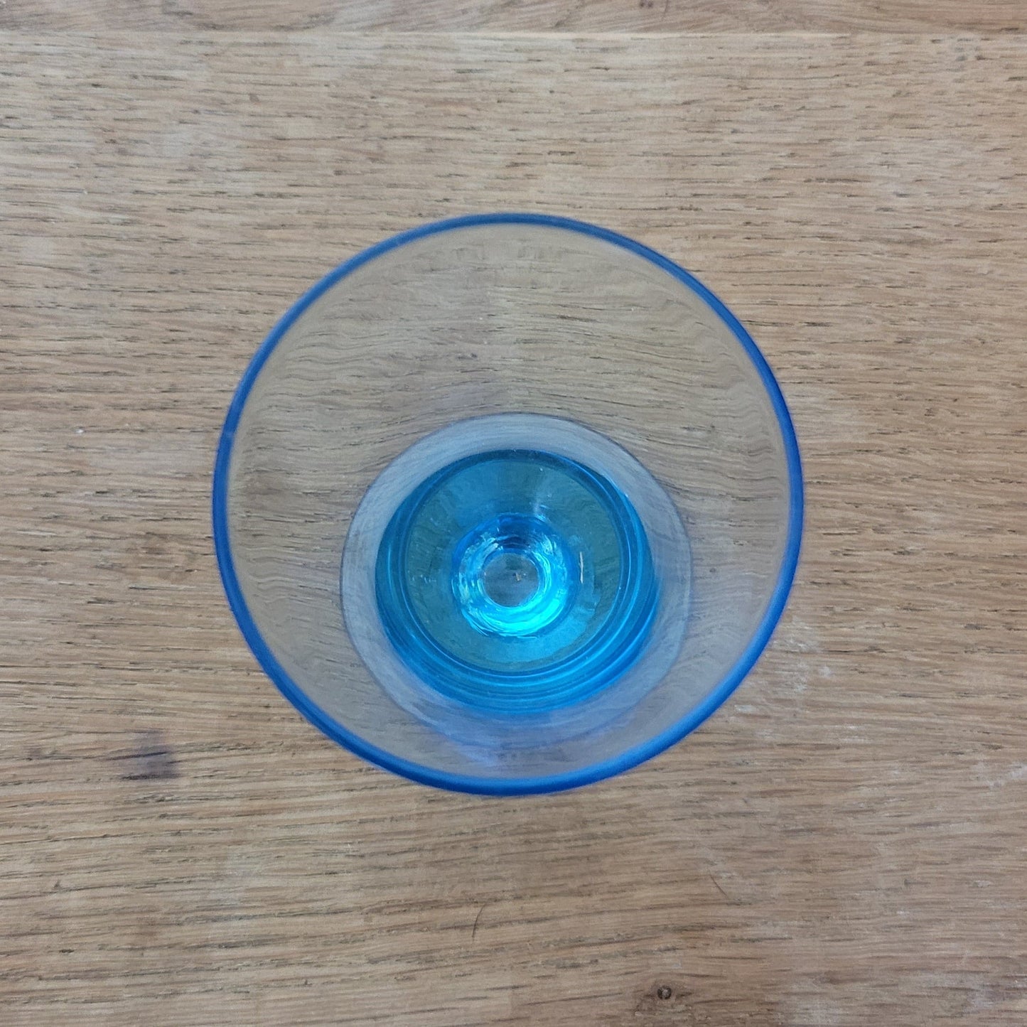 Set of three 1960s Scandinavian coloured schnapps / liqueur glasses