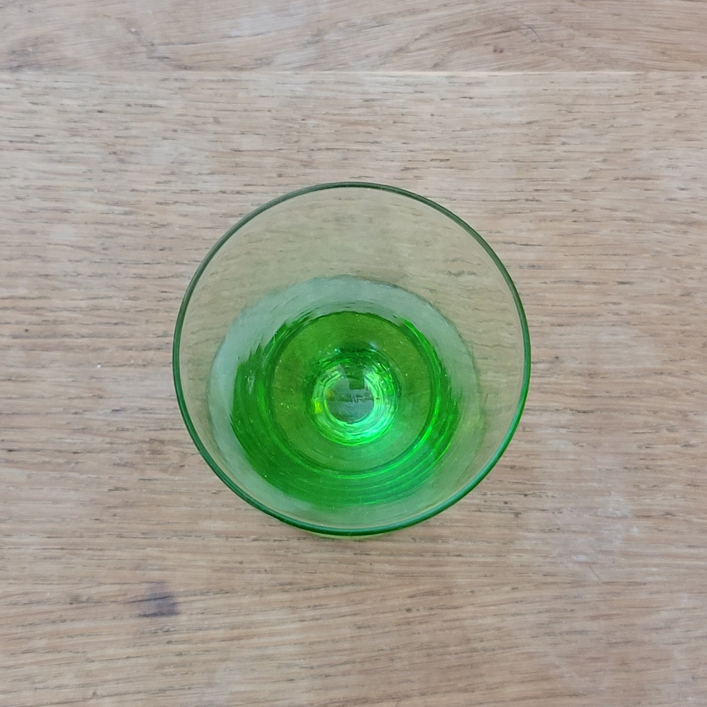 Set of three 1960s Scandinavian coloured schnapps / liqueur glasses