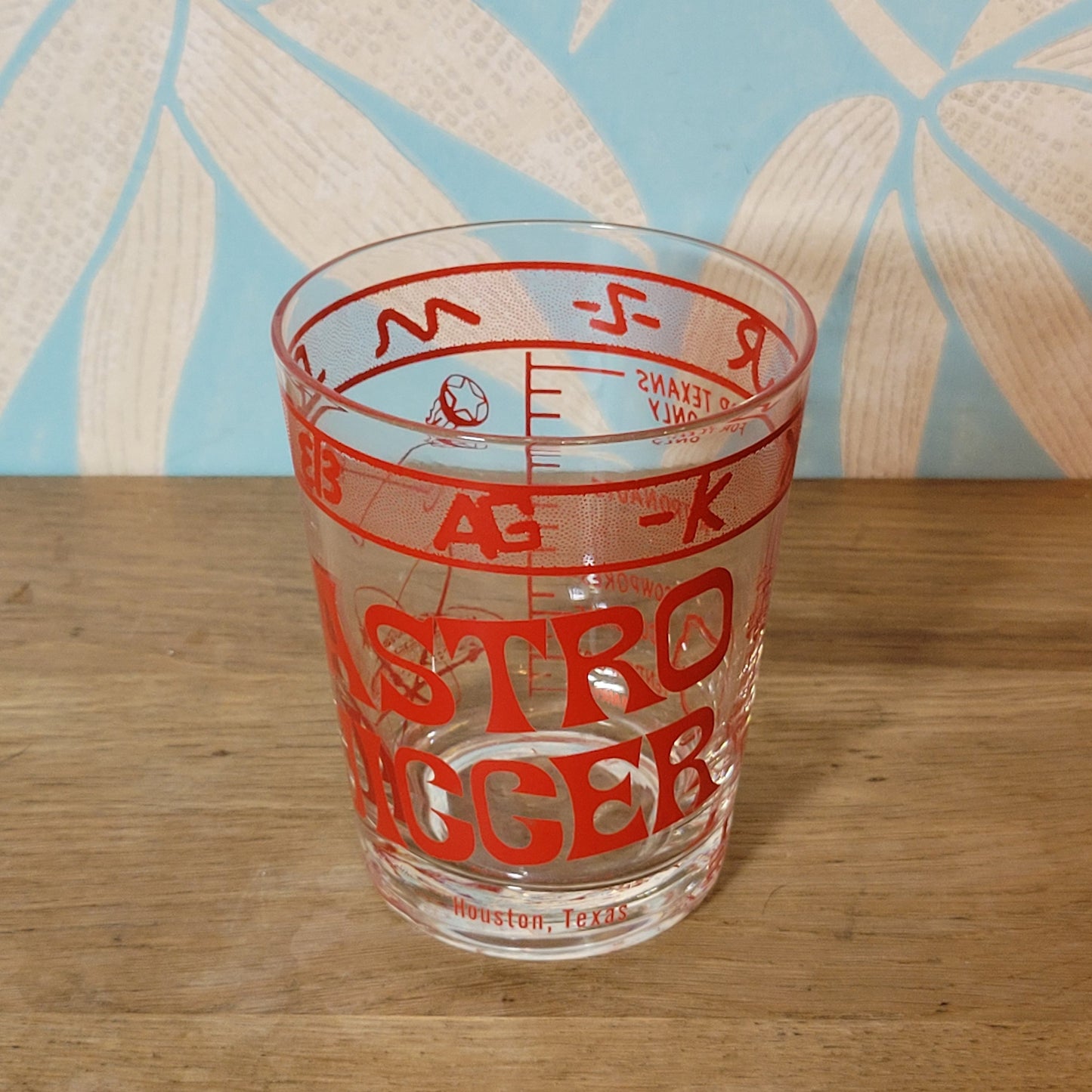 circa. 1970s Houston Texas "Astro Jigger" souvenir glass