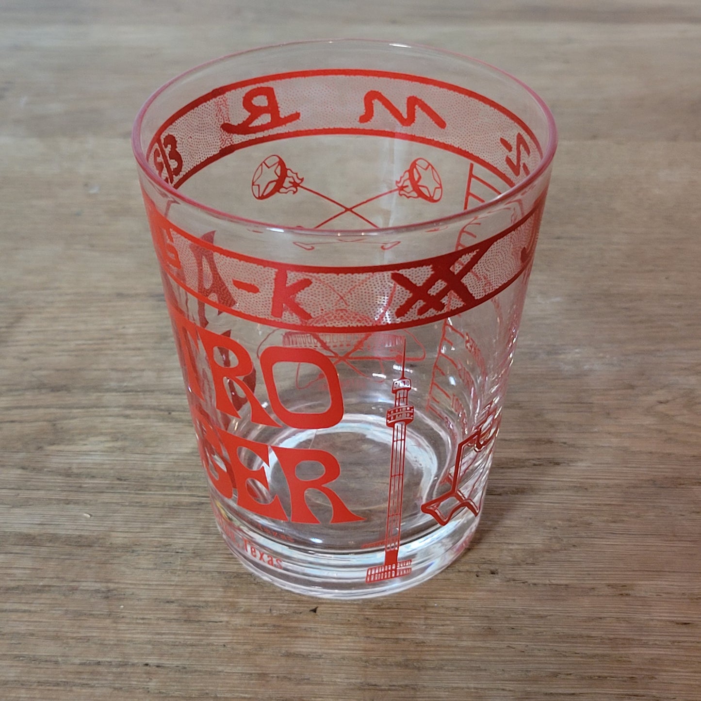 circa. 1970s Houston Texas "Astro Jigger" souvenir glass