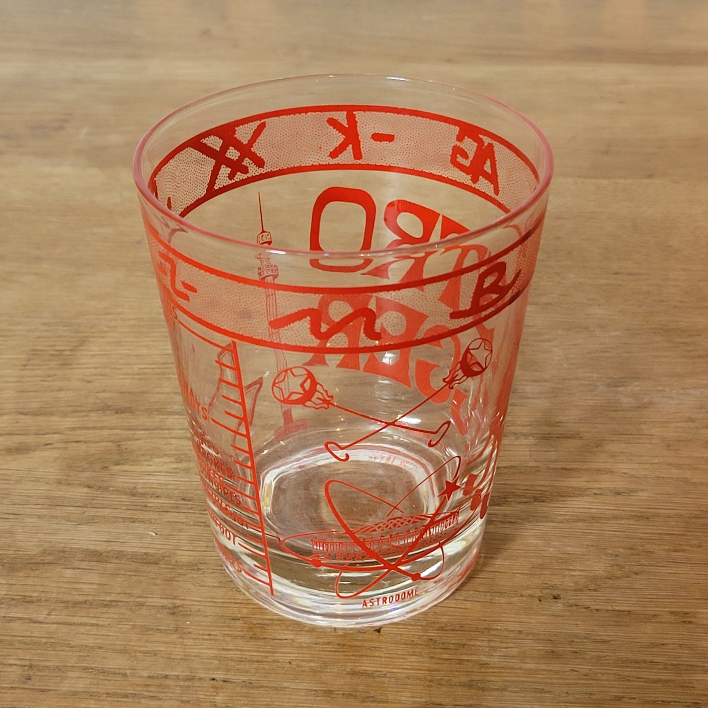 circa. 1970s Houston Texas "Astro Jigger" souvenir glass