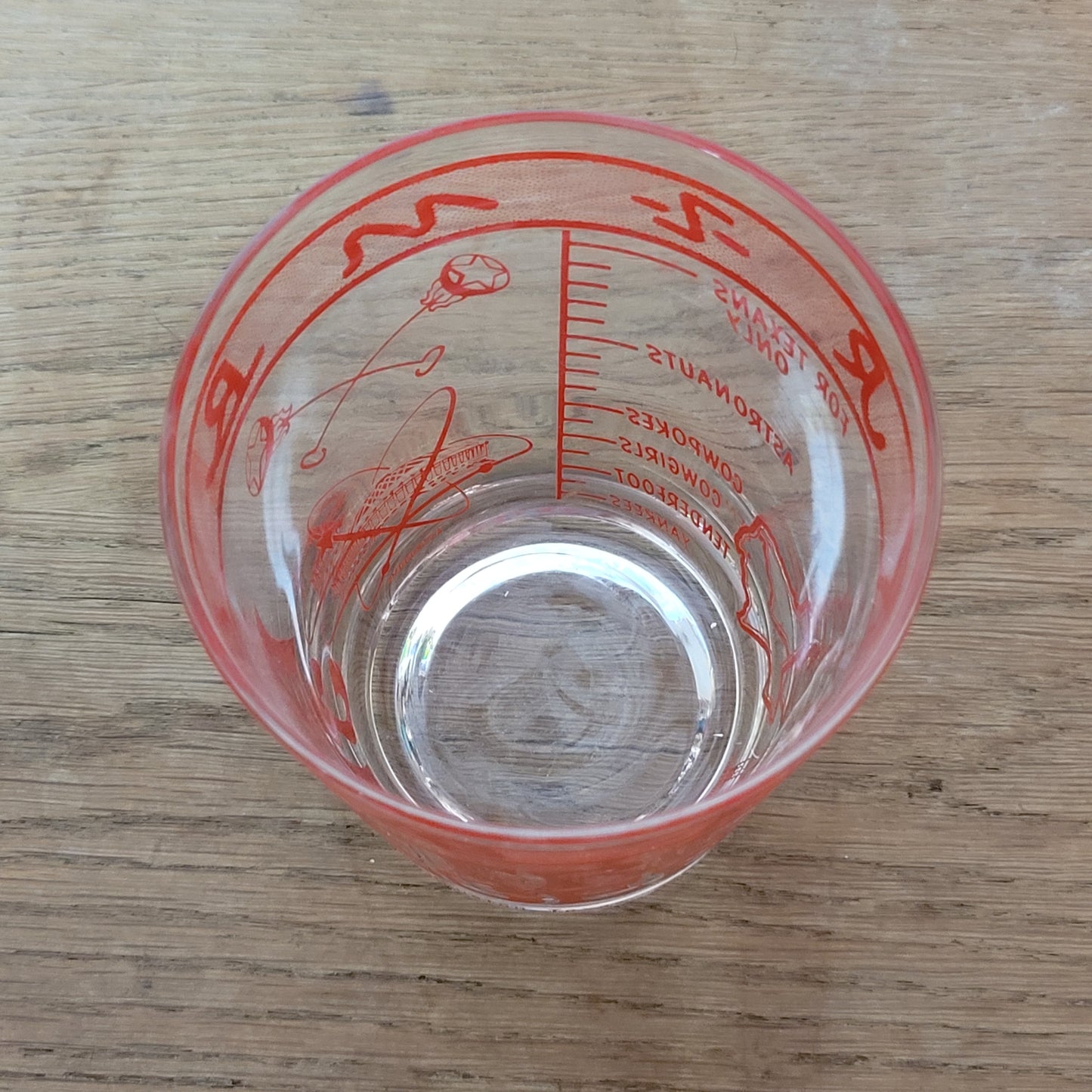 circa. 1970s Houston Texas "Astro Jigger" souvenir glass