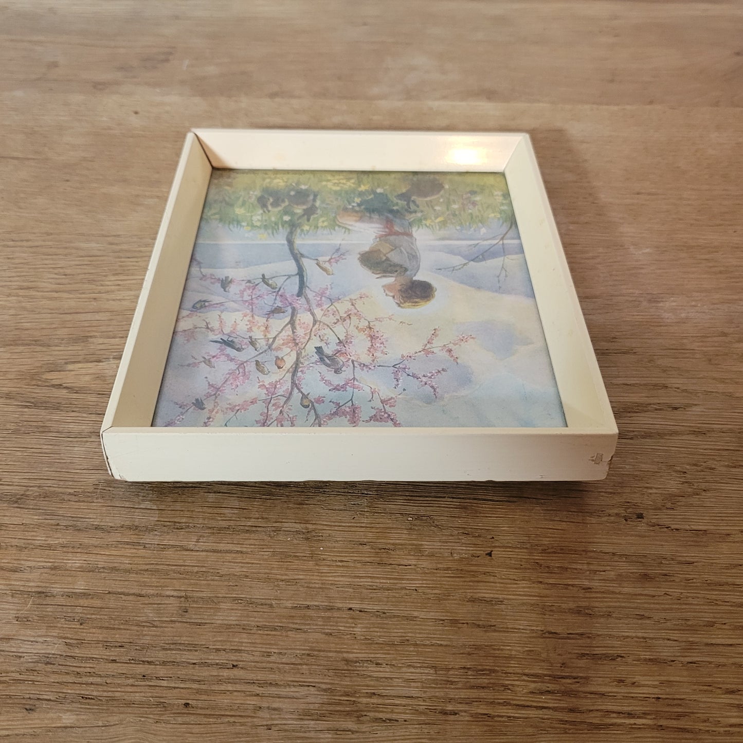Vintage framed small "Morning Carol" print by Margaret W. Tarrant