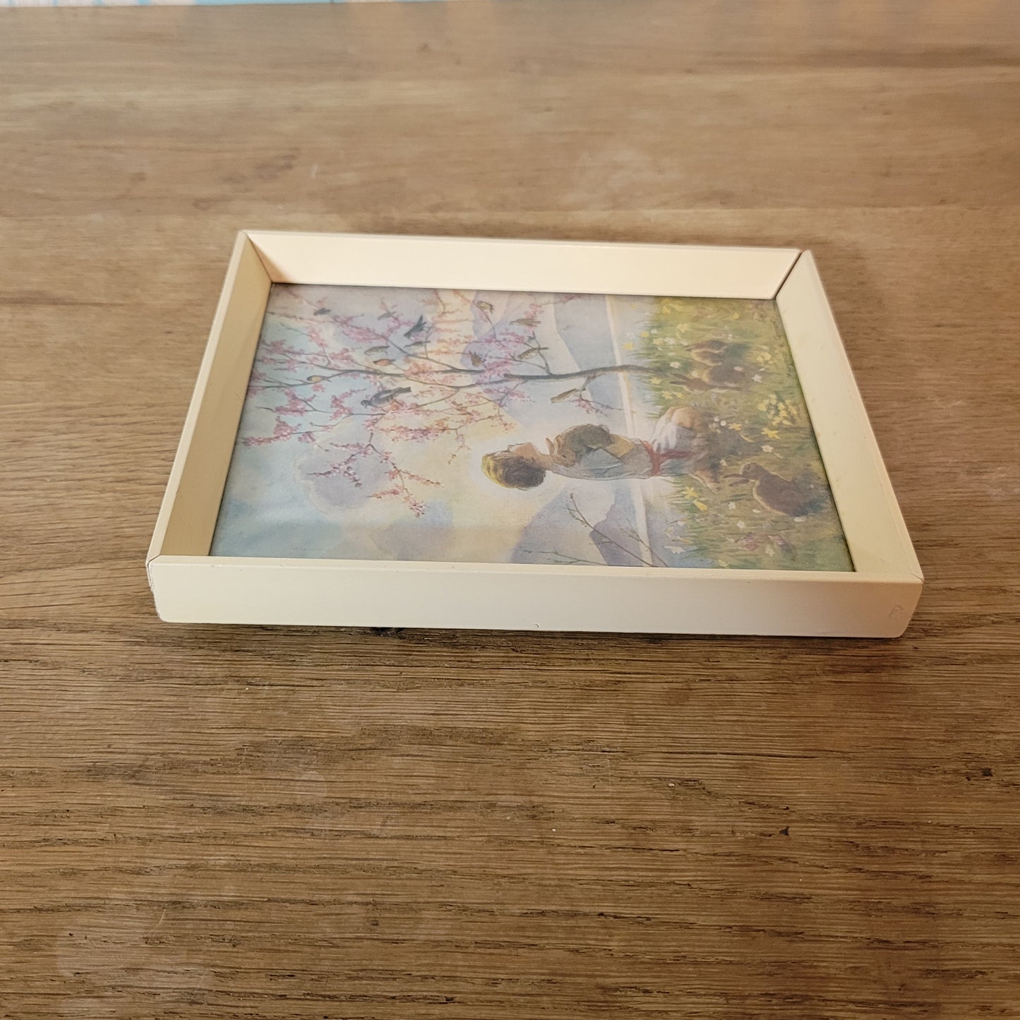Vintage framed small "Morning Carol" print by Margaret W. Tarrant