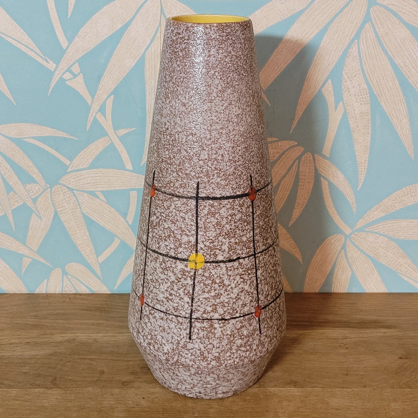Mid-century Scheurich Keramik West Germany fat lava floor vase