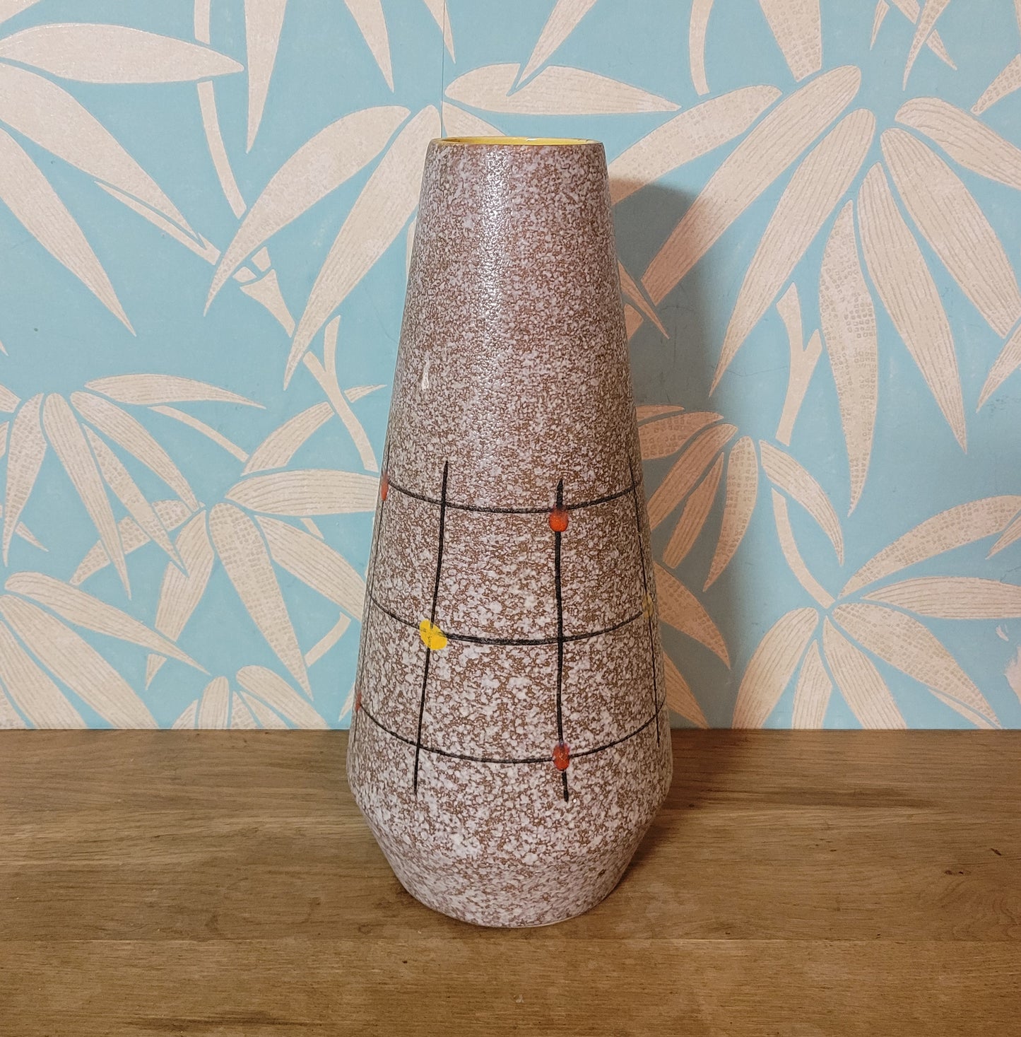 Mid-century Scheurich Keramik West Germany fat lava floor vase