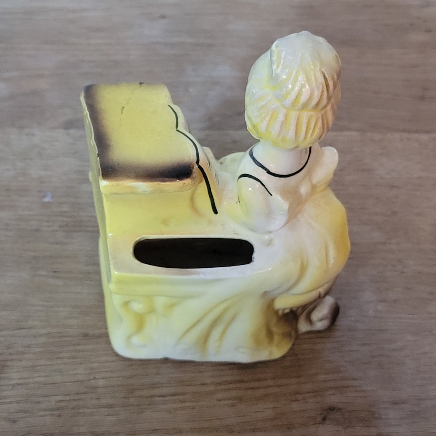 1950s/60s Japanware ceramic lady at piano planter vase