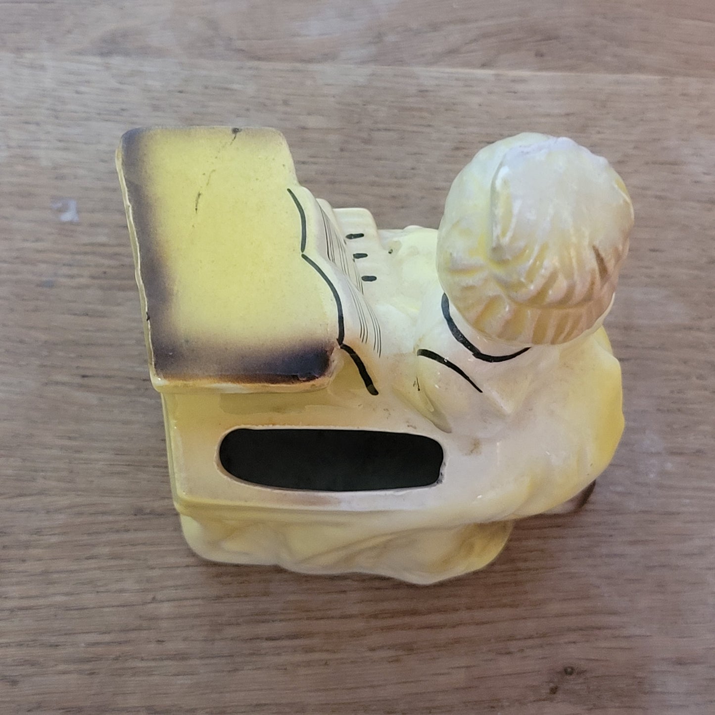 1950s/60s Japanware ceramic lady at piano planter vase