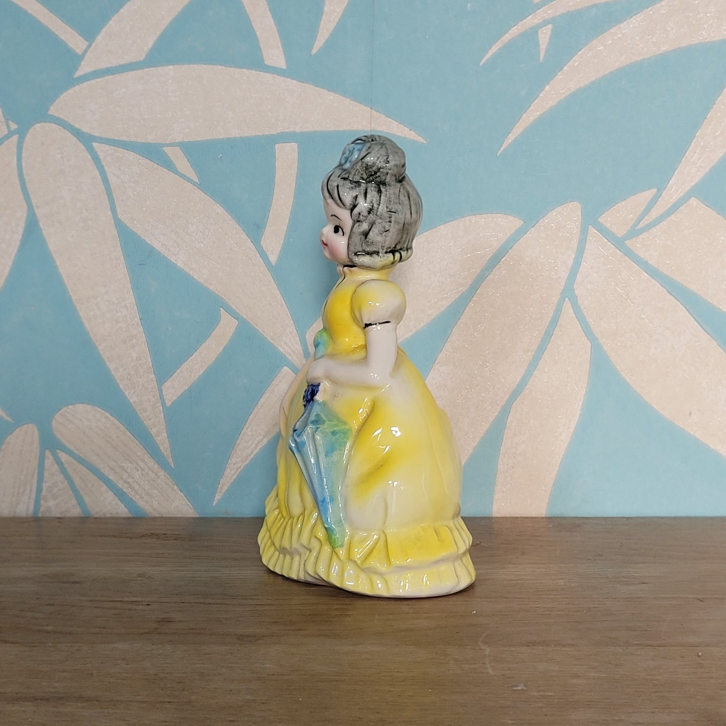 1960s ceramic Southern Belle bustle planter