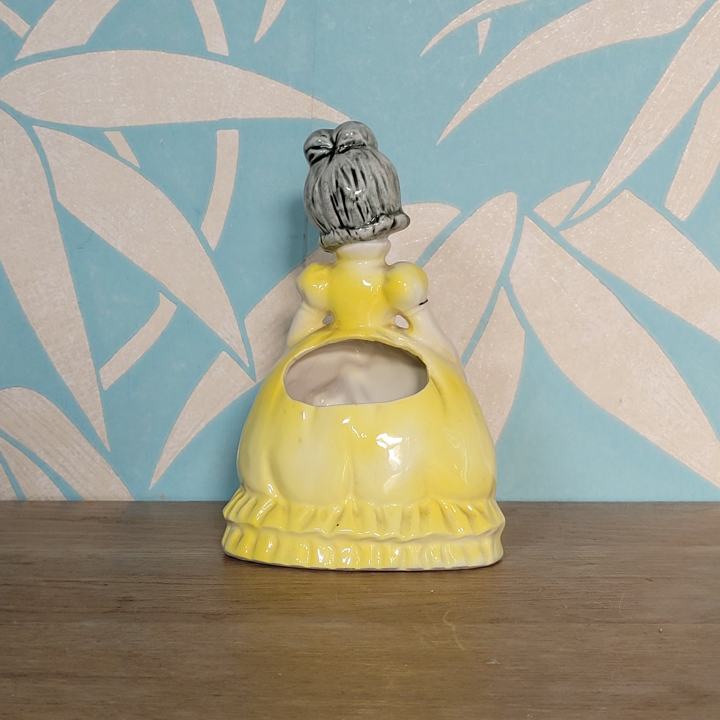 1960s ceramic Southern Belle bustle planter