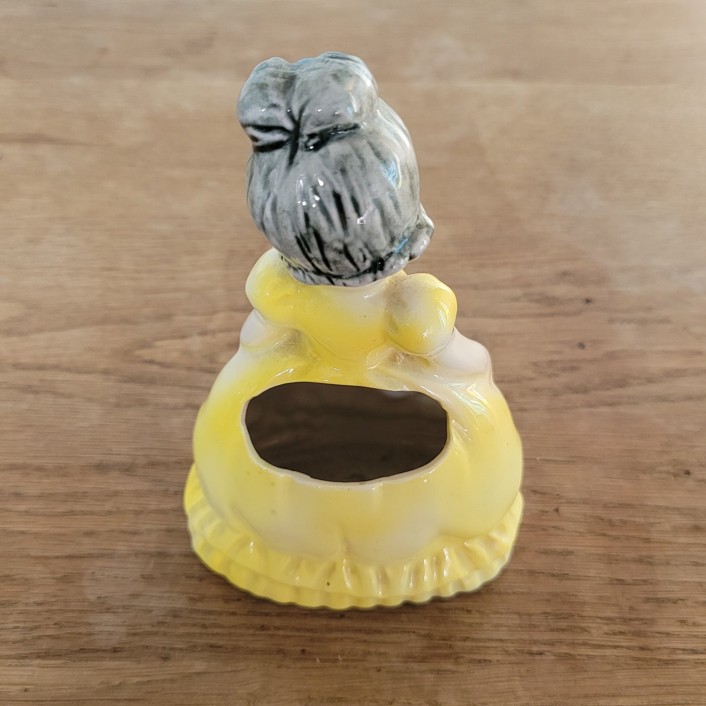 1960s ceramic Southern Belle bustle planter