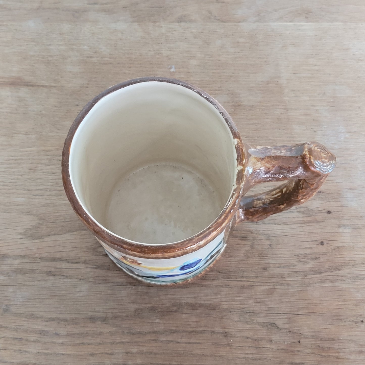 1940s Paul Webb hand-painted "Target Practice" novelty pottery beer tankard