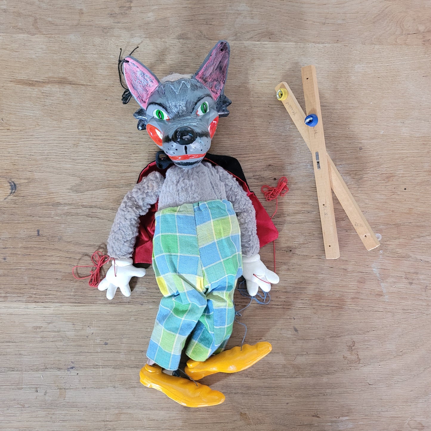 1960s Pelham Puppets Big Bad Wolf puppet, with original box