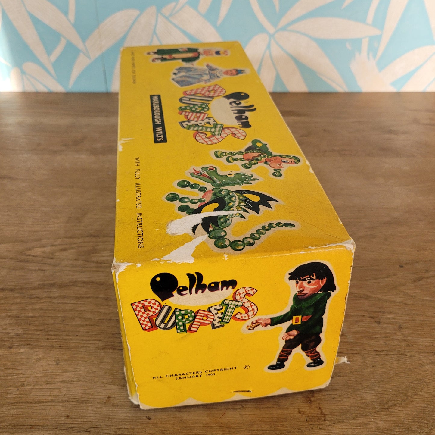 1960s Pelham Puppets Big Bad Wolf puppet, with original box
