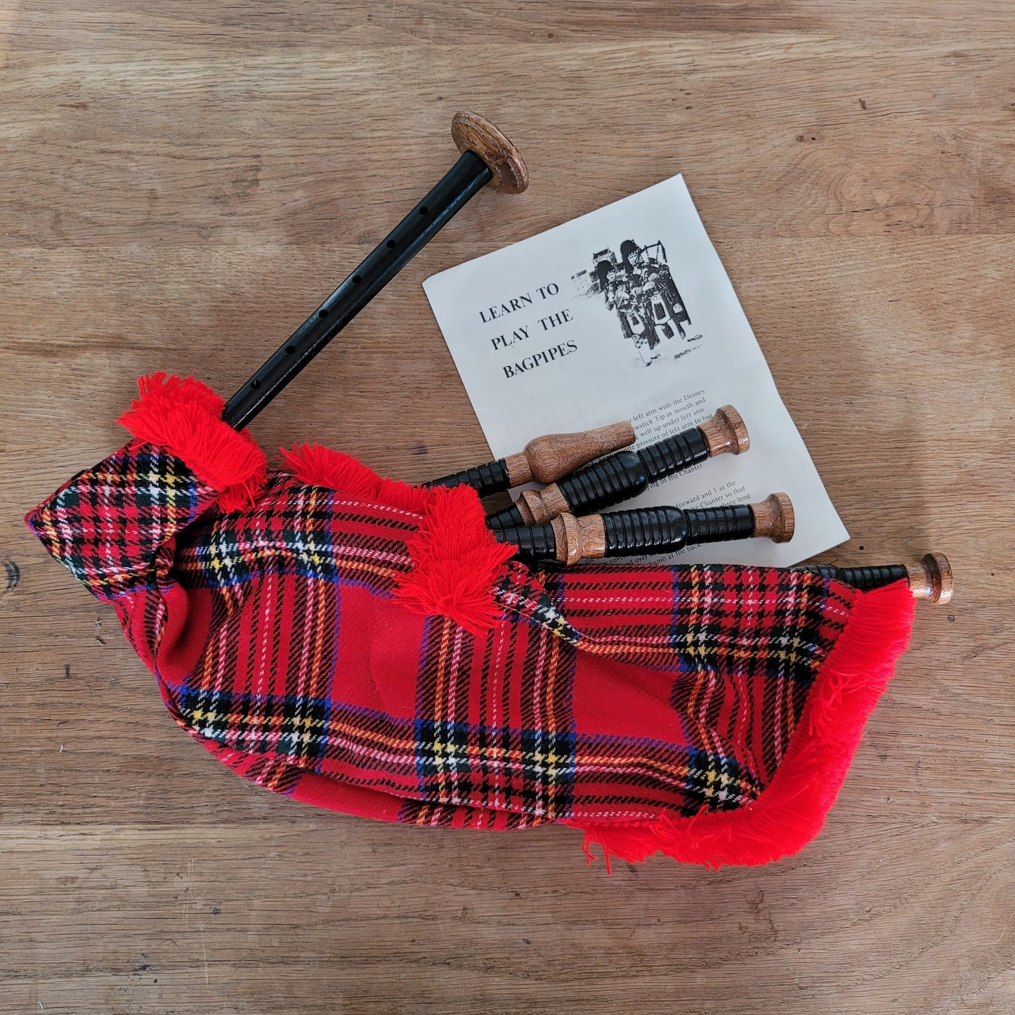 Set of 1950s junior bagpipes