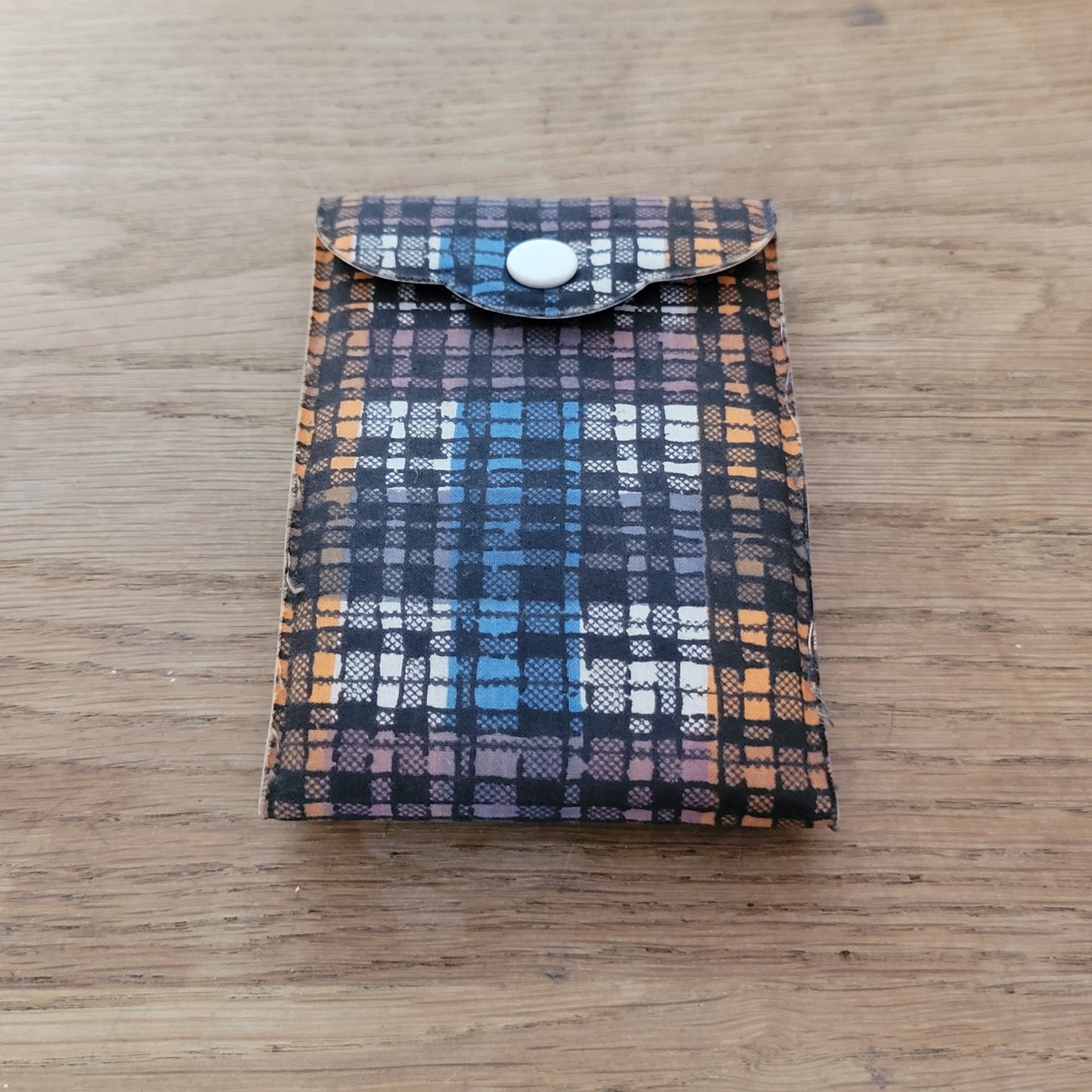 Vintage tartan vinyl travel/pocket sewing kit