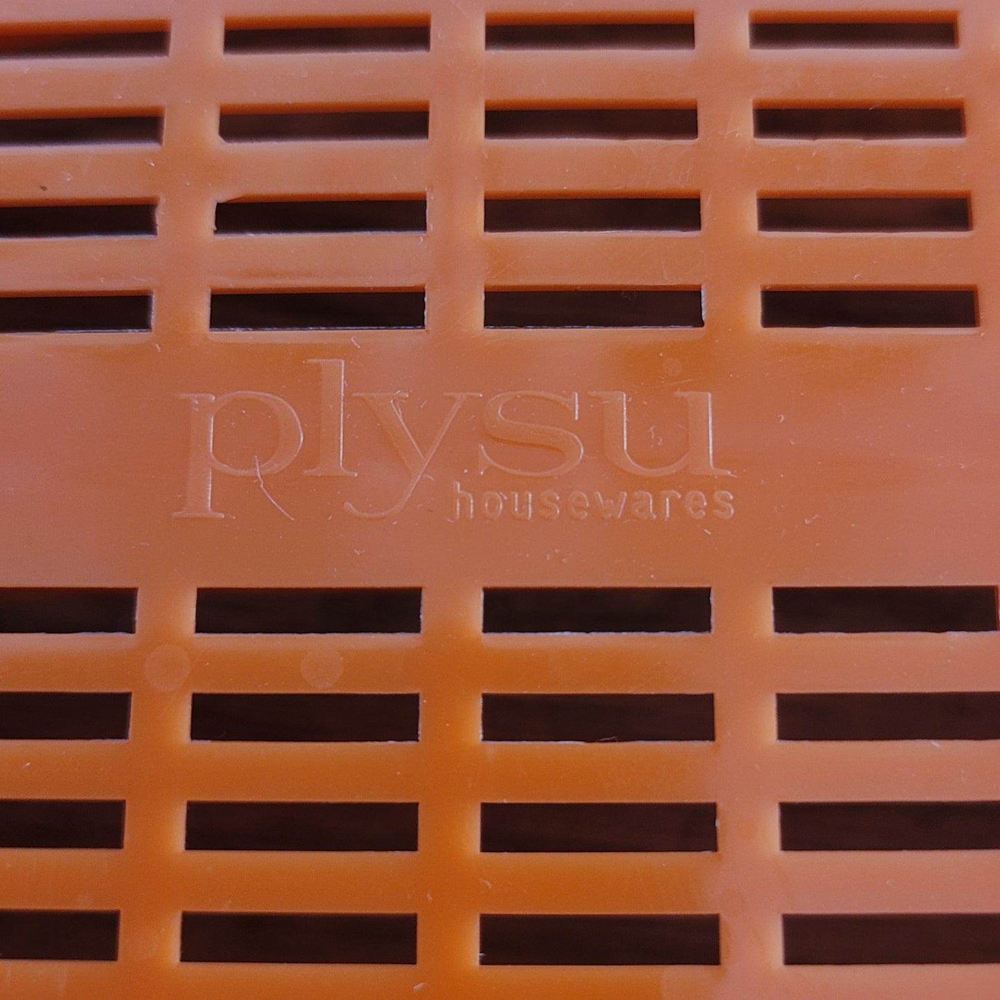 1970s plysu housewares orange plastic assymetric cutlery tray