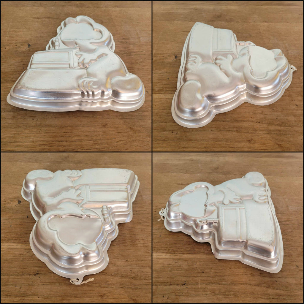 1980s Wilton character aluminum baking tins