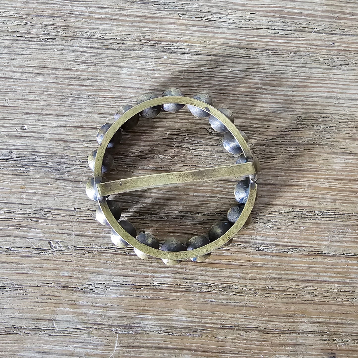 1940s rhinestone circle dress clip/buckle component