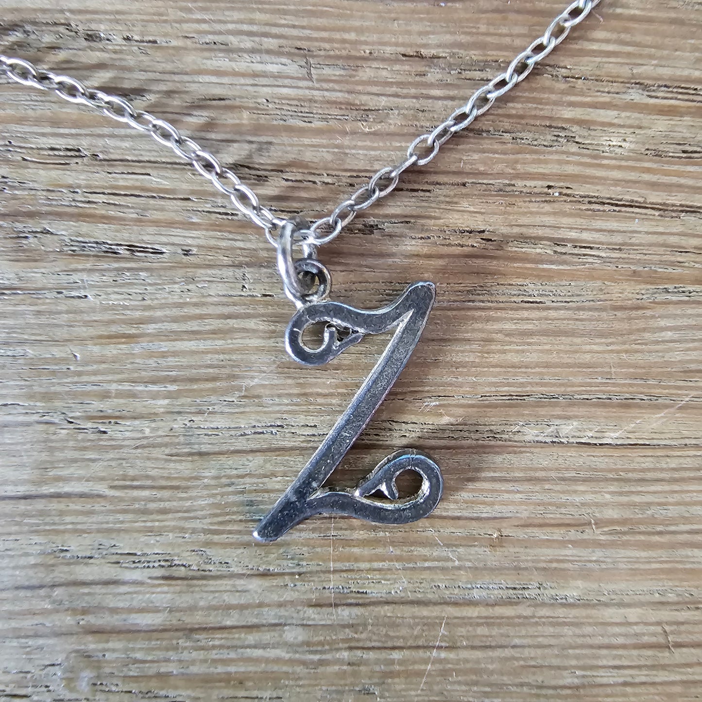 1970s/80s silver-tone ‘Z’ monogram necklace