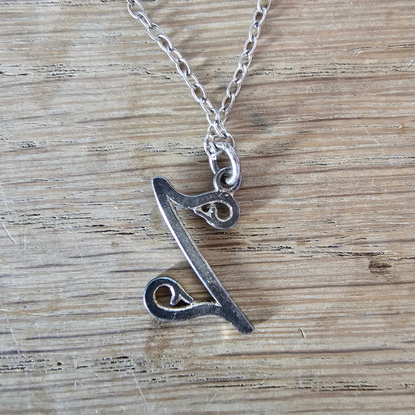 1970s/80s silver-tone ‘Z’ monogram necklace