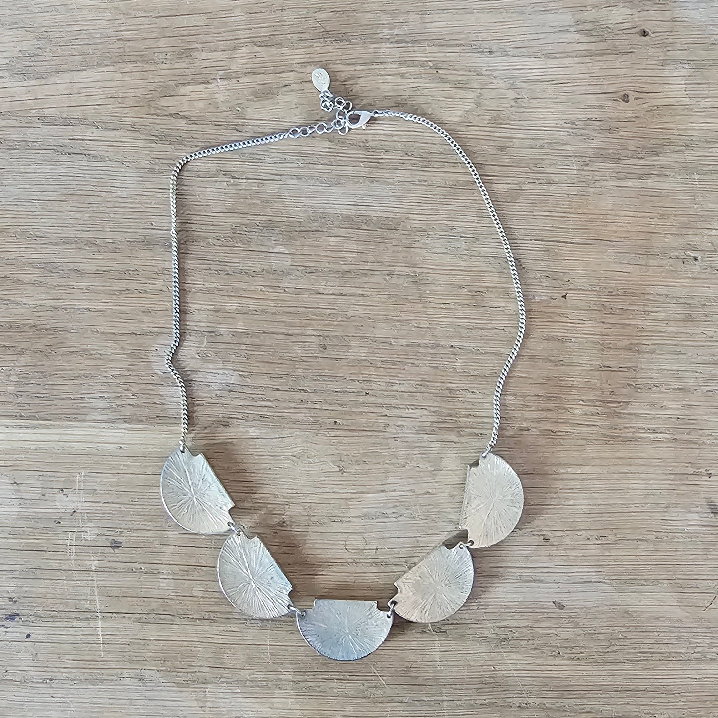 Accessorize retro-style gold-tone& black geometric bib necklace