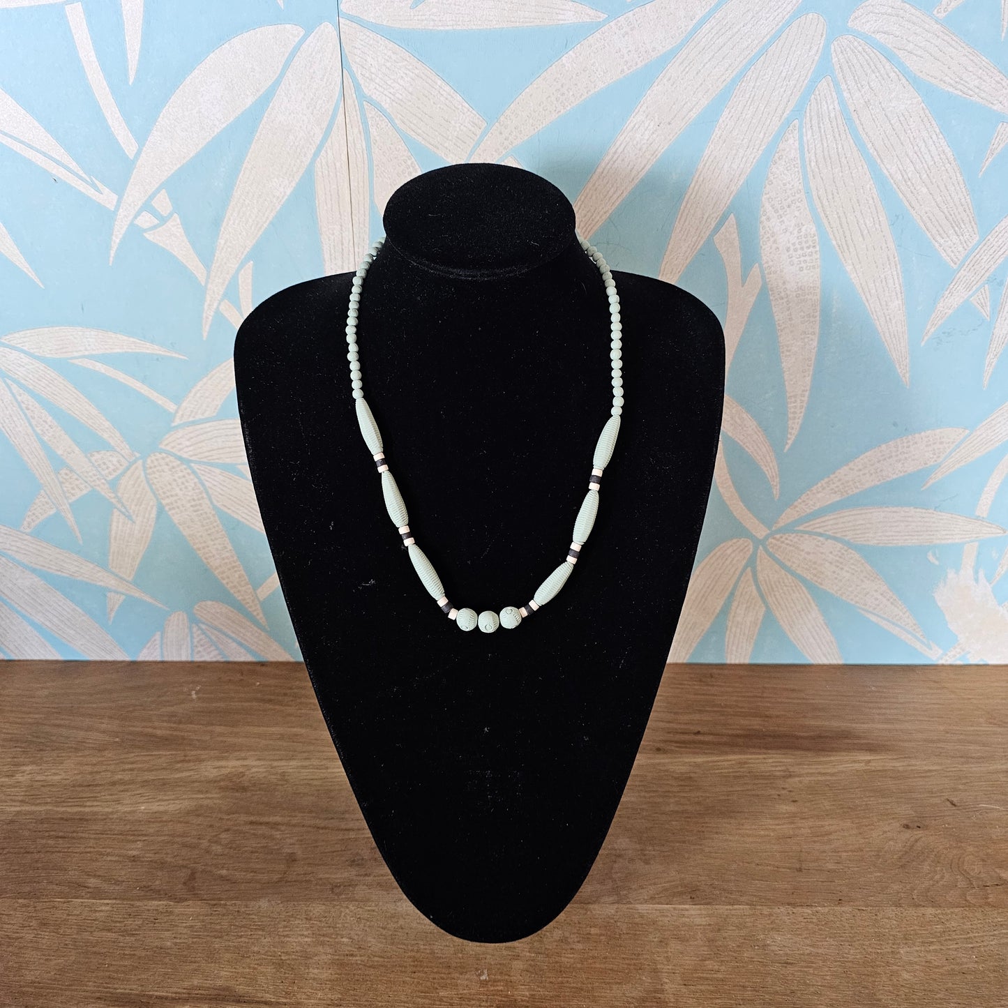 Set of 3 1980s/1990s tribal-style ceramic bead necklaces