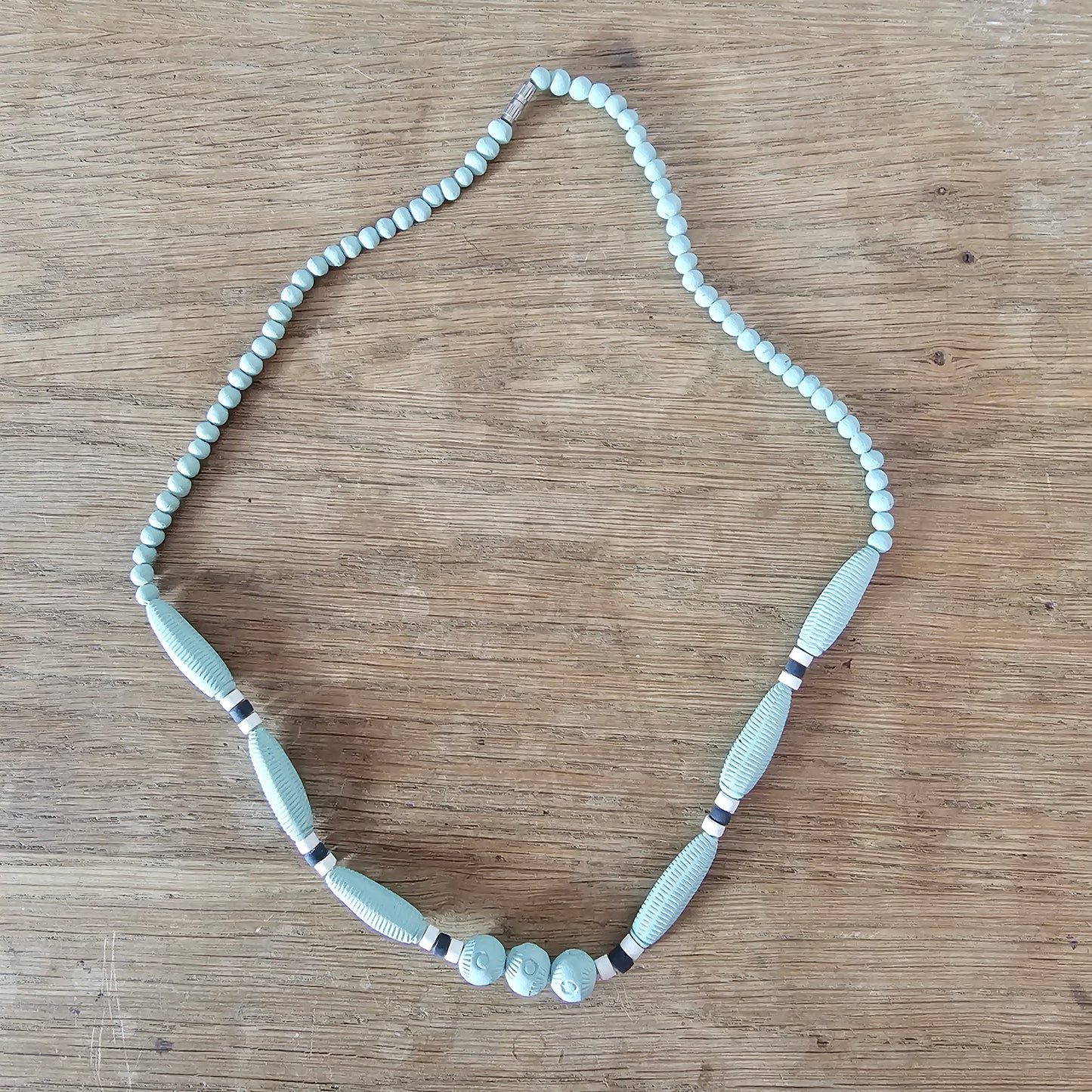 Set of 3 1980s/1990s tribal-style ceramic bead necklaces