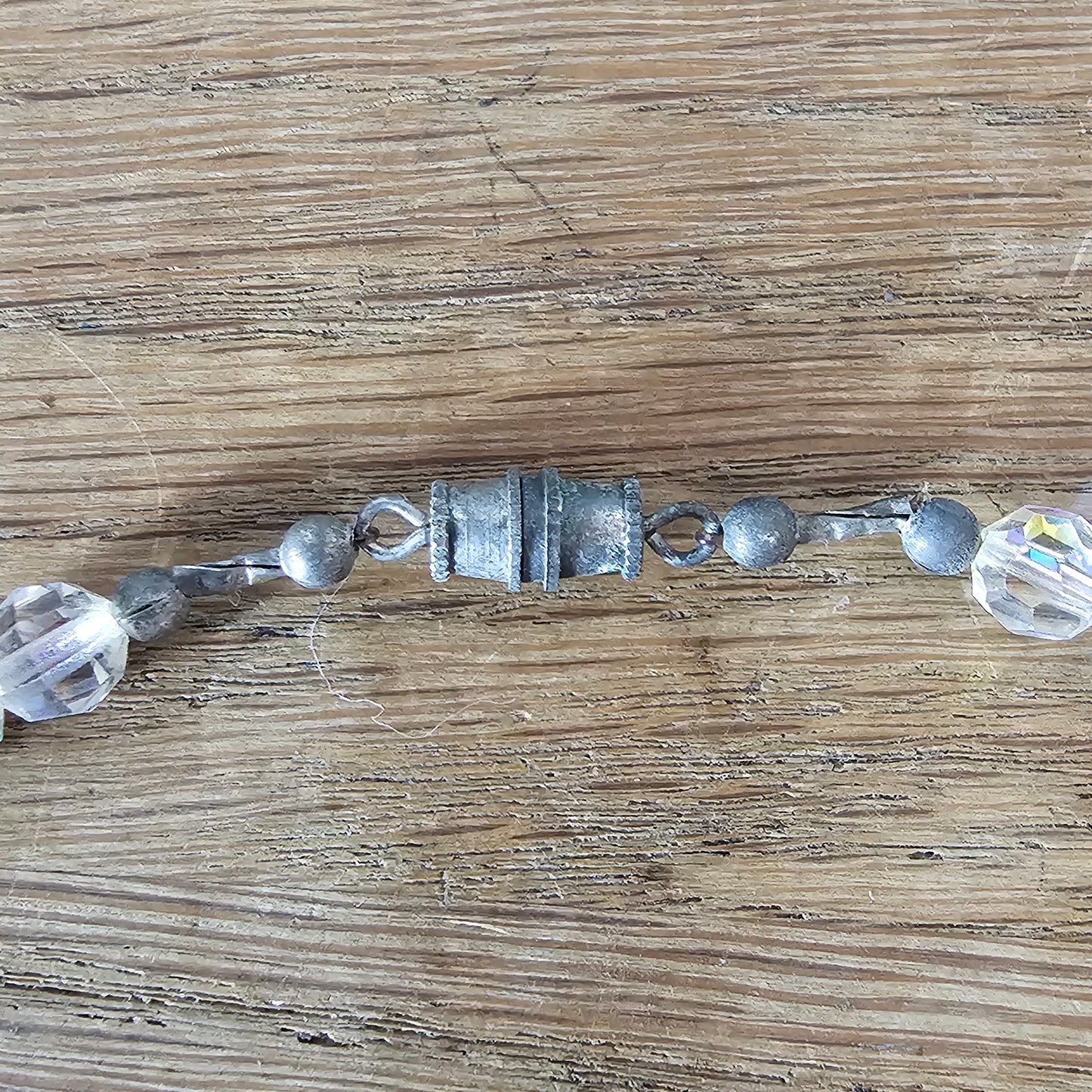 1950s/60s Aurora Borealis crystal bead iridescent glass necklace