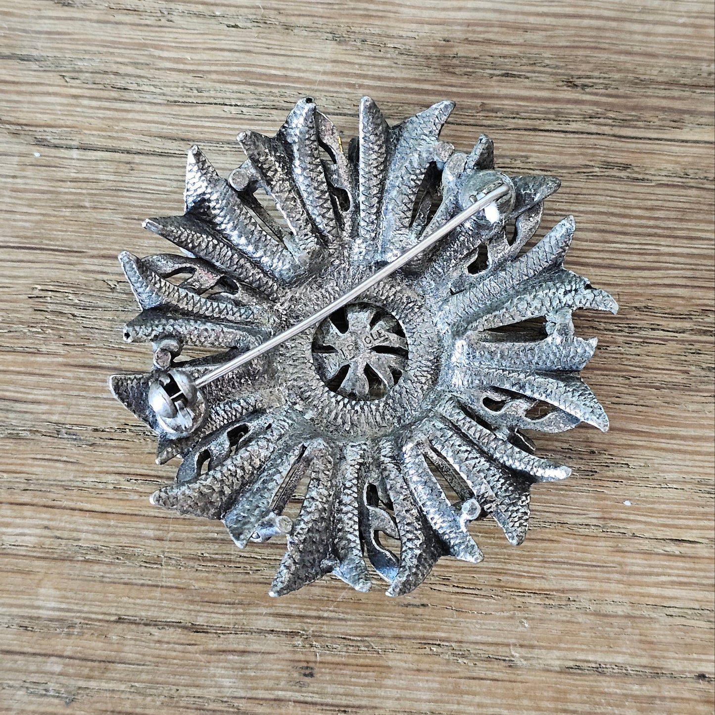 1960s/70s Miracle pewter Scottish round thistle brooch