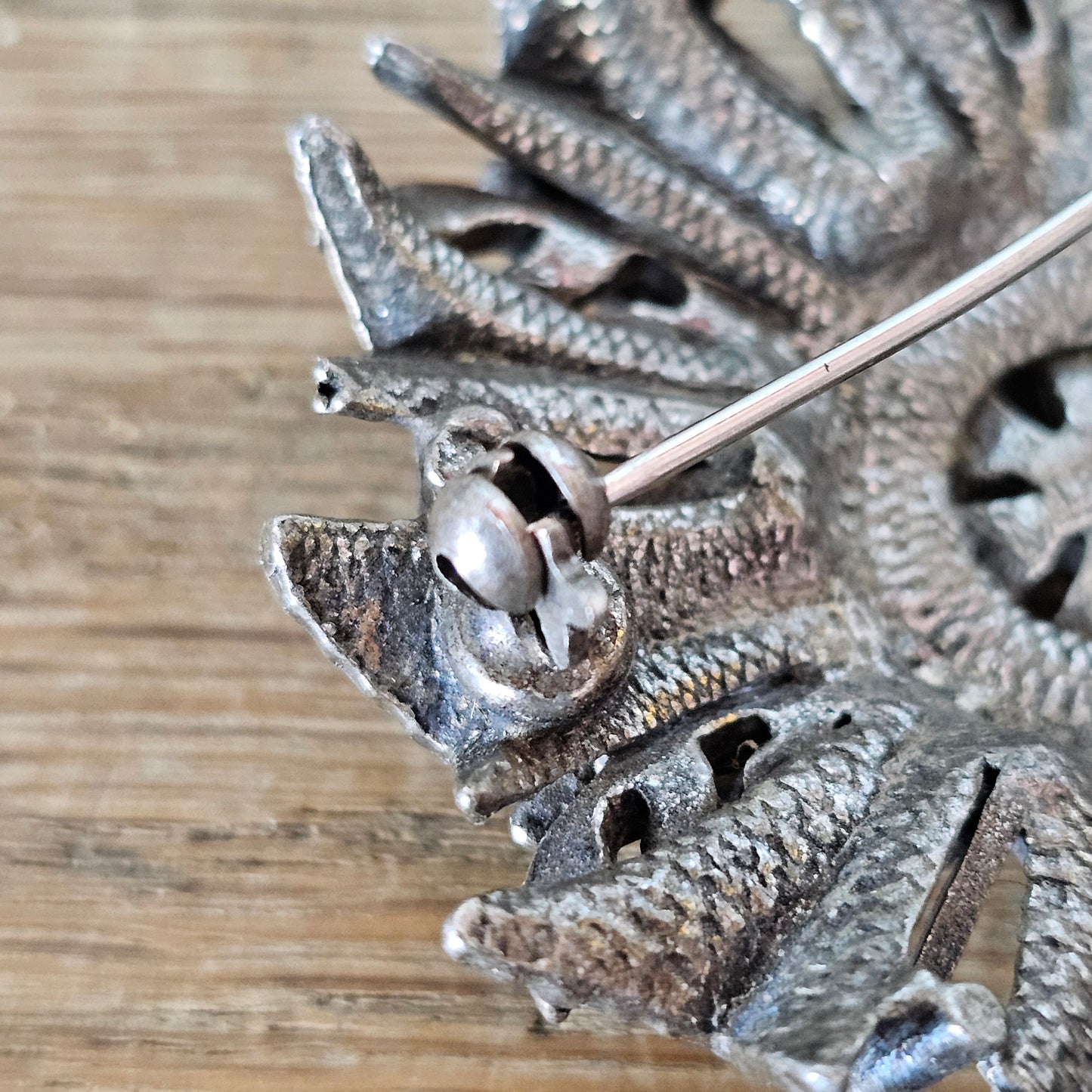1960s/70s Miracle pewter Scottish round thistle brooch