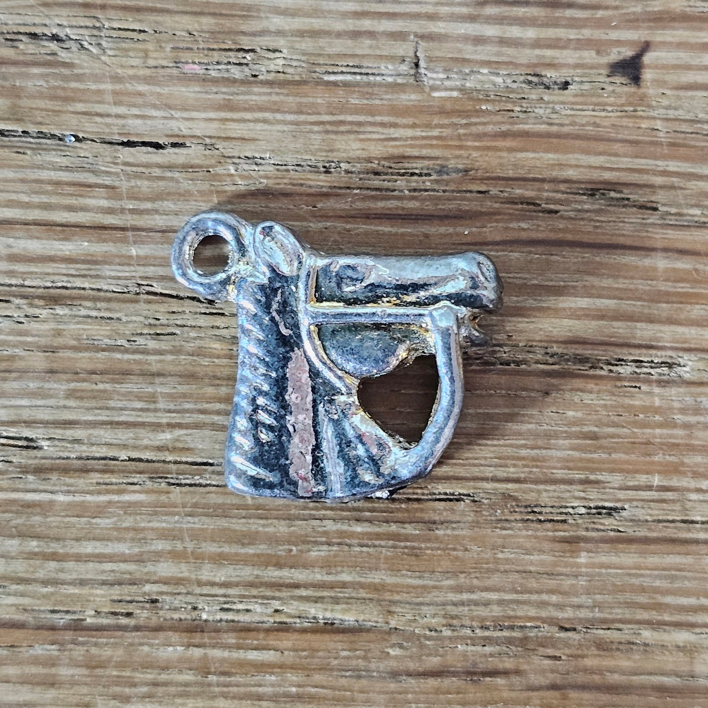 Vintage silver-tone horse head charm