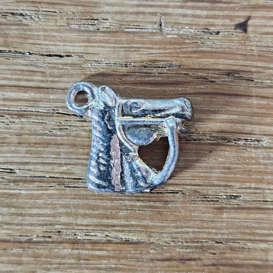 Vintage silver-tone horse head charm