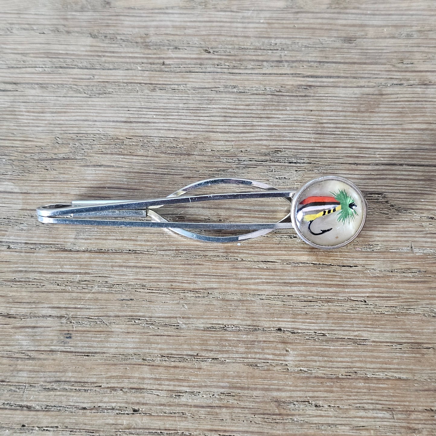 1960s Stratton Temptation 'fly hook' sliding tie clip/bar