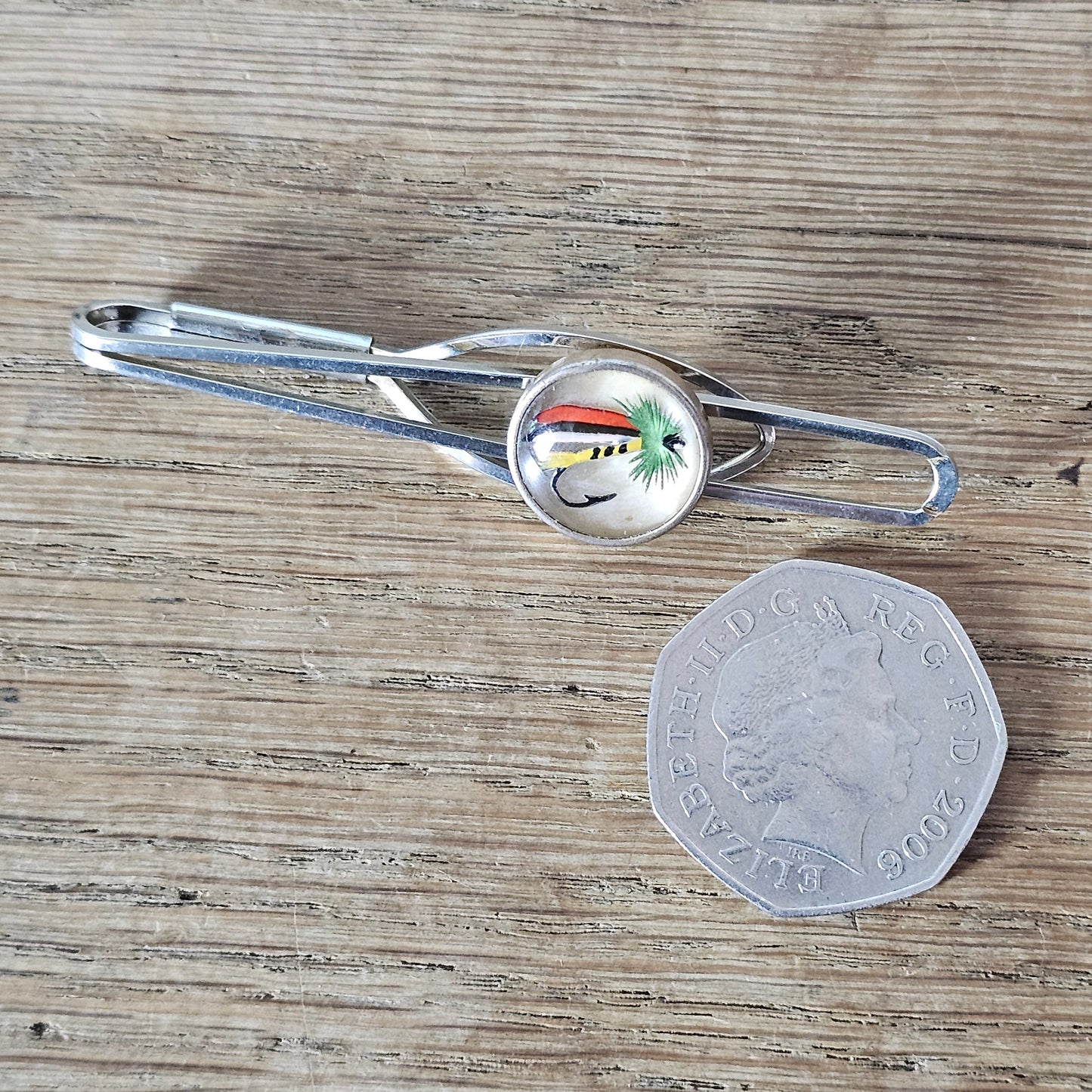 1960s Stratton Temptation 'fly hook' sliding tie clip/bar