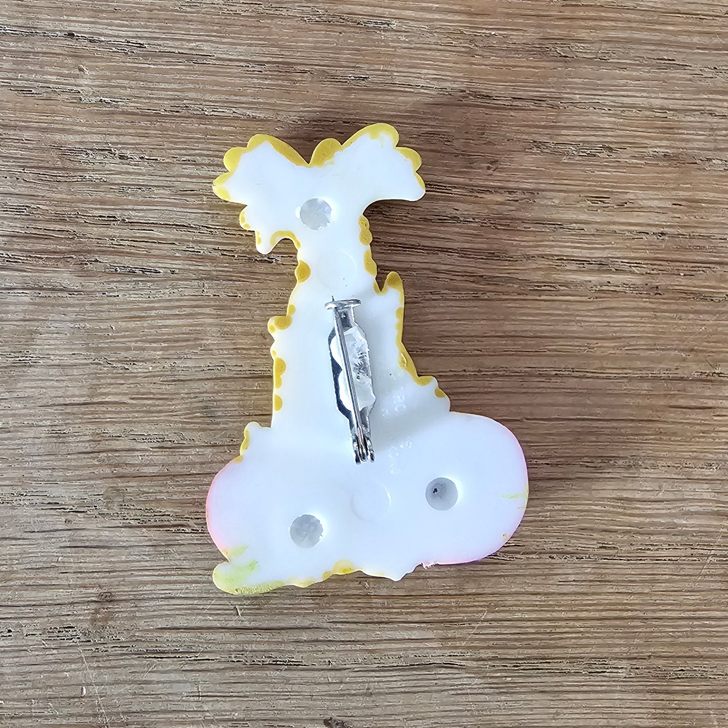 1970s Norcross autumn harvest plastic brooch