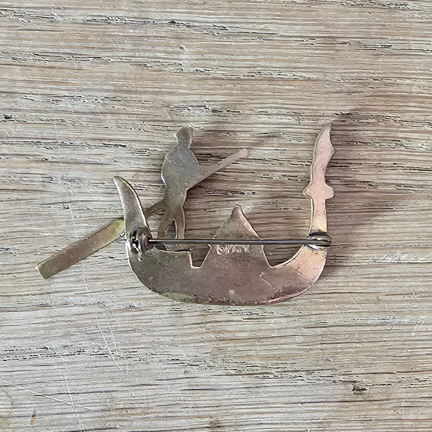1950s/60s Spanish damascene gondolier brooch
