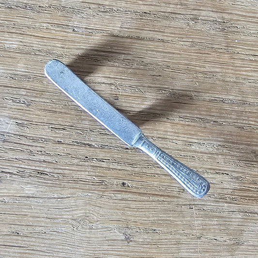 Home-made brooch using vintage minature butter knife