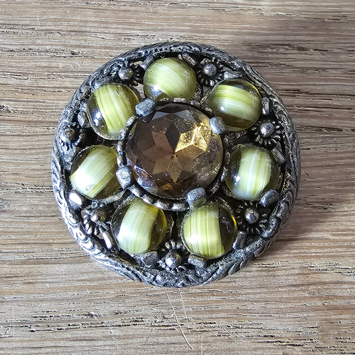 1970s Miracle Scottish Celtic-style revival brooch pendant
