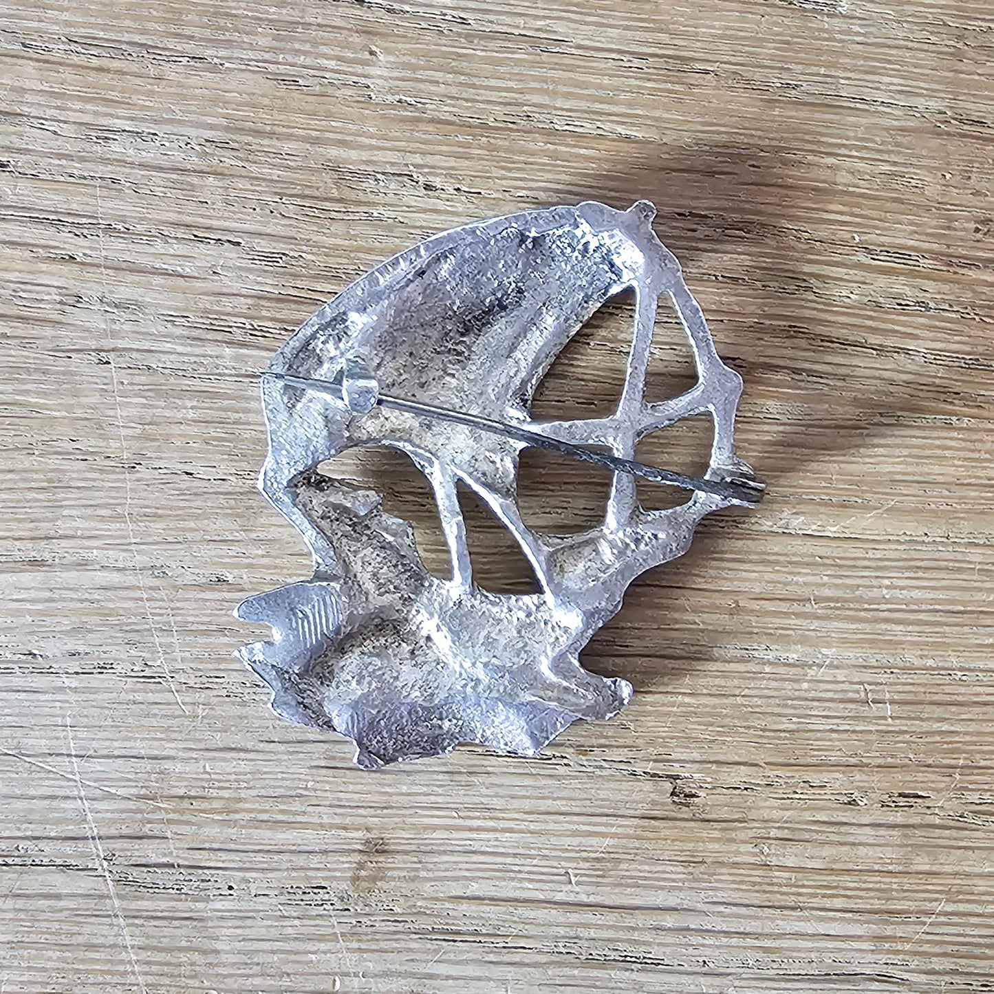 1930s/40s Arts & Crafts-style sterling silver galleon brooch