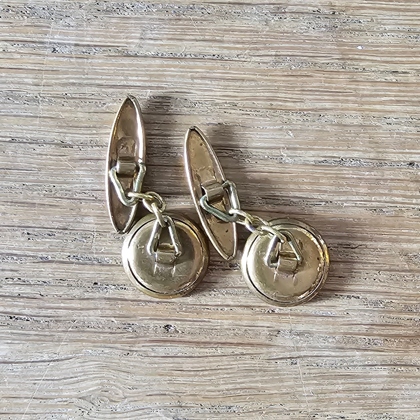 1960s/70s gold-tone yarn ball motif cufflinks