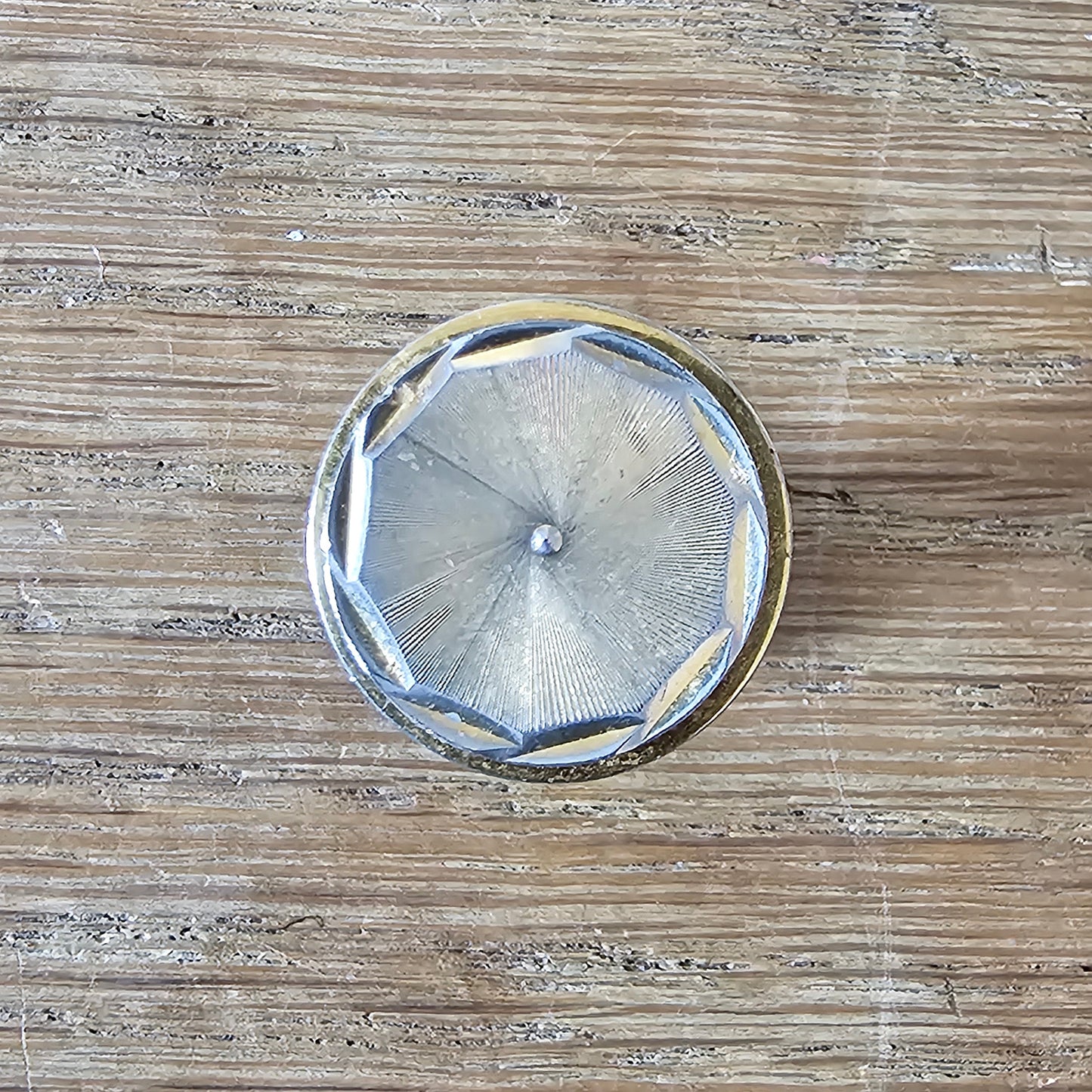 circa. 1960s French two-tone silver & gold finish modernist cufflins