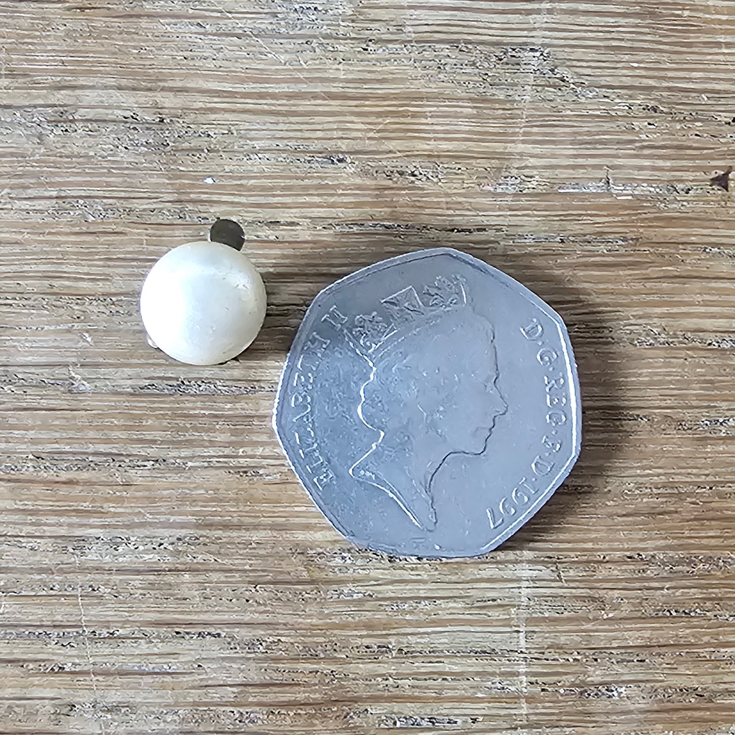 1950s/60s Made in England faux pearl clip on earrings
