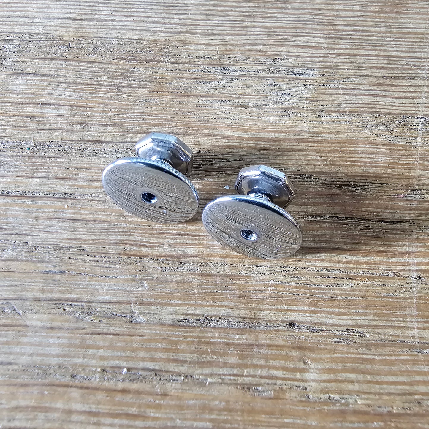 1930s silver-tone Mother-of-pearl octagonal dress stud & cufflink set