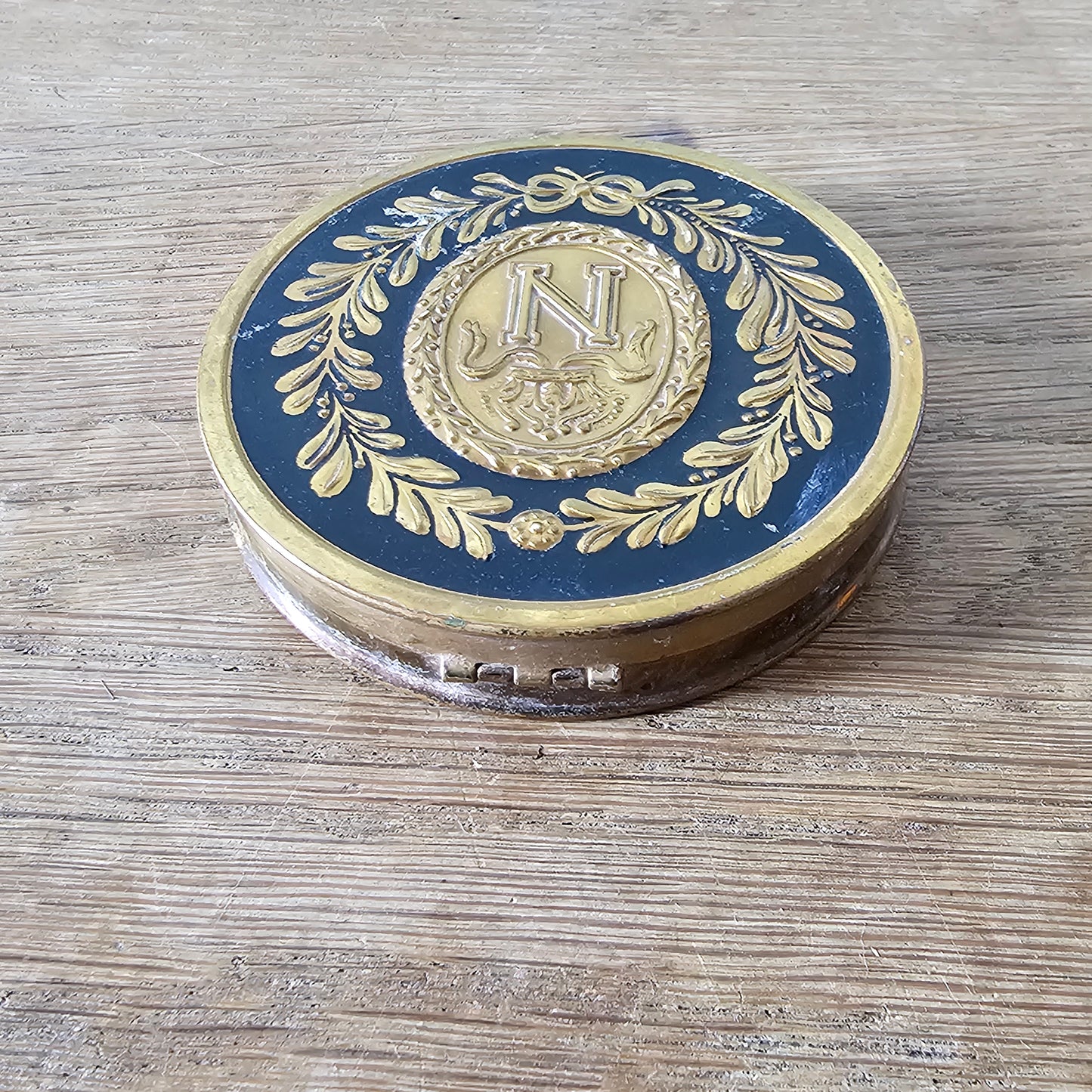 1950s Elizabeth Arden “Invisible Veil” powder compact with Napoleon motif