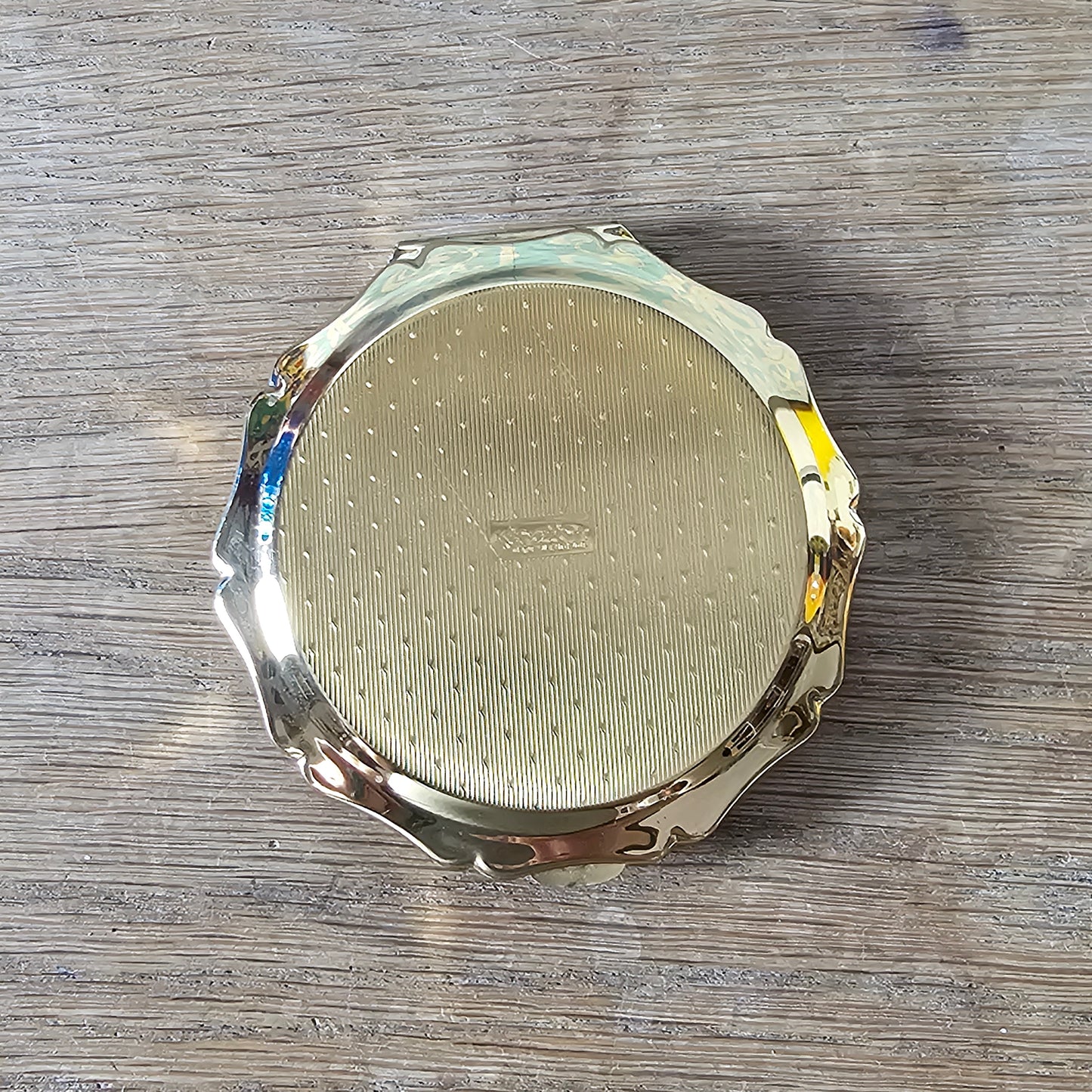 1960s Stratton marbled jade green slim convertible compact with original box